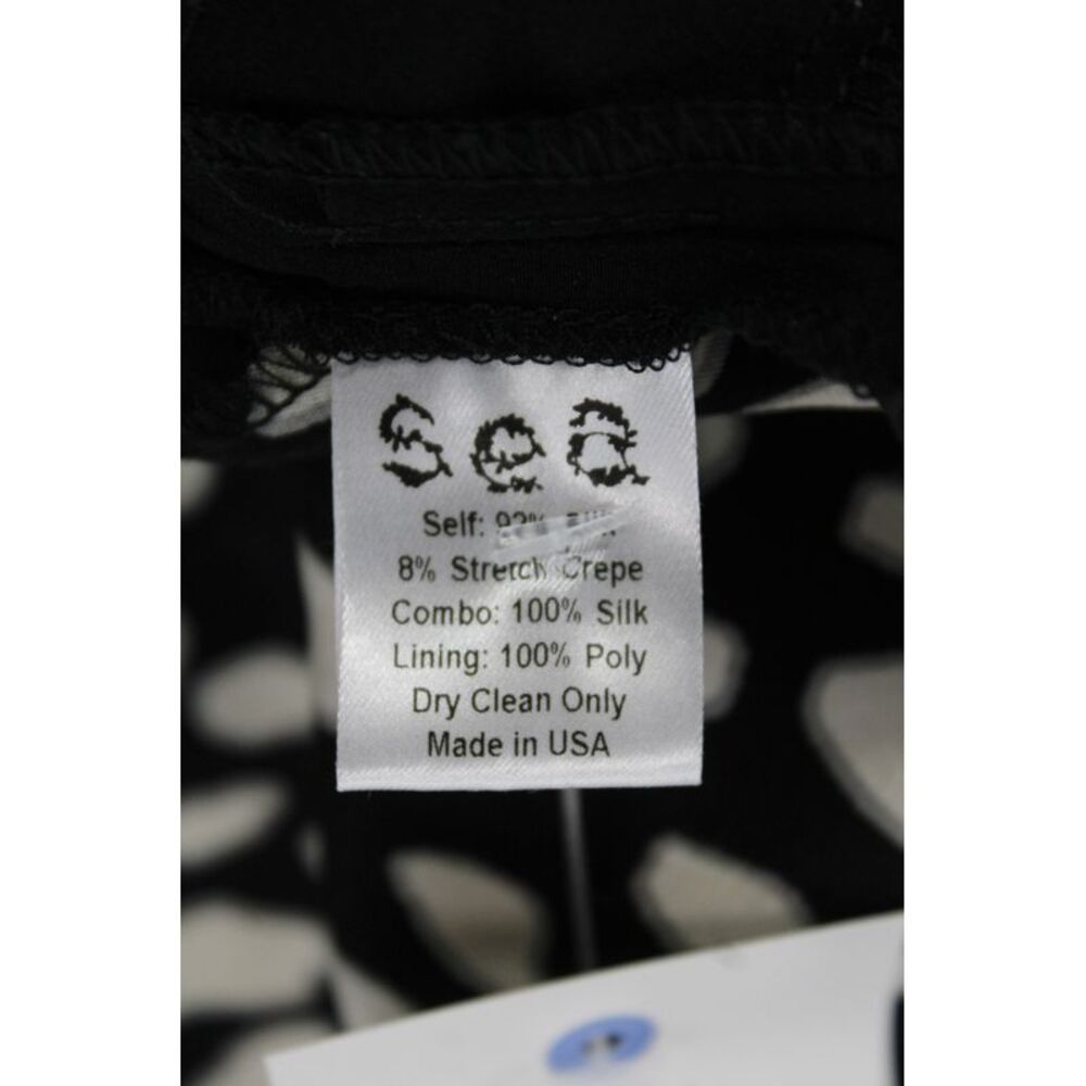 Sea New York Women Shift Dress Leopard Print Black Sleeveless Knee Size 2 - Picture 4 of 5